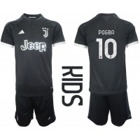 Camisa de Futebol Juventus Paul Pogba #10 Equipamento Alternativo Infantil 2023-24 Manga Curta (+ Calças curtas)